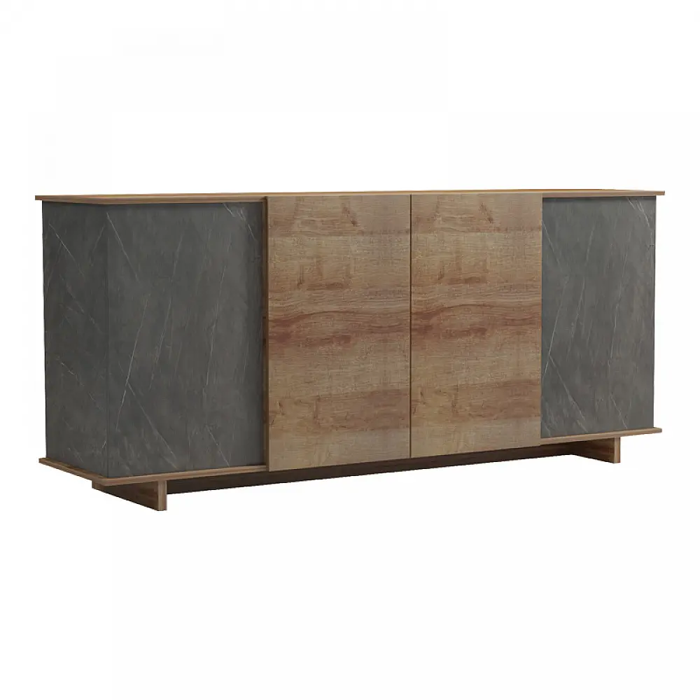Μπουφές Zafore  pakoworld σε oak - καφέ antique απόχρωση 180x45x80εκ