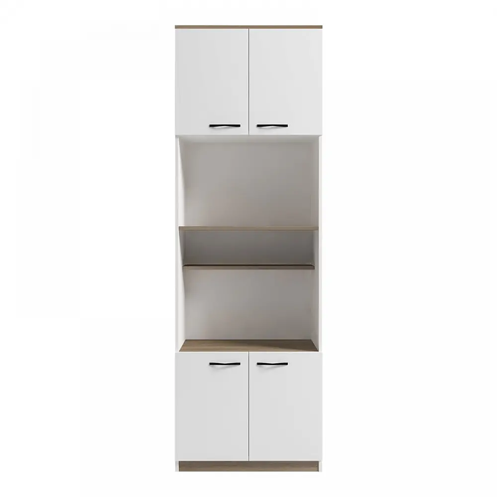 Ντουλάπα κουζίνας Rowan pakoworld σε λευκή-sonoma απόχρωση 60x42x182εκ