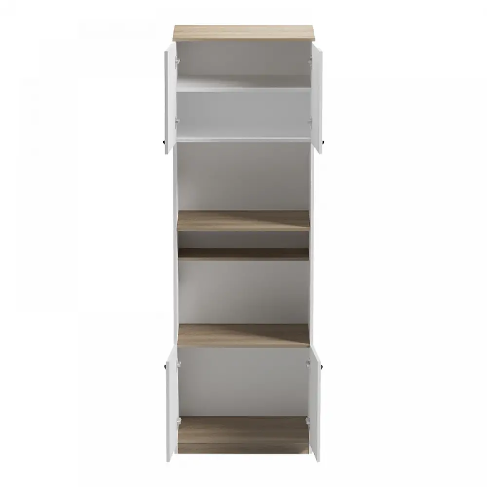 Ντουλάπα κουζίνας Rowan pakoworld σε λευκή-sonoma απόχρωση 60x42x182εκ