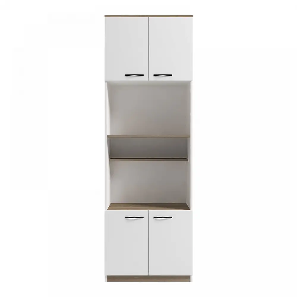 Ντουλάπα κουζίνας Rowan pakoworld σε λευκή-sonoma απόχρωση 60x42x182εκ