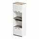 Ντουλάπα κουζίνας Rowan pakoworld σε λευκή-sonoma απόχρωση 60x42x182εκ