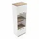 Ντουλάπα κουζίνας Rowan pakoworld σε λευκή-sonoma απόχρωση 60x42x182εκ