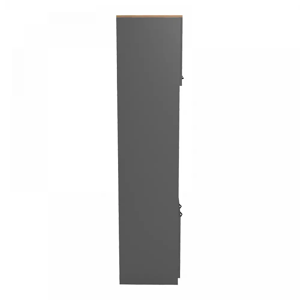 Ντουλάπα κουζίνας Rowan pakoworld σε ανθρακί-oak απόχρωση 60x42x182εκ