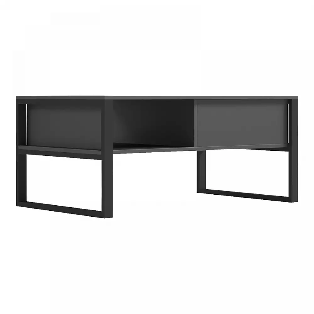 Τραπέζι σαλονιού Bendon pakoworld σε ανθρακί-μαύρη απόχρωση 100x60x44.5εκ