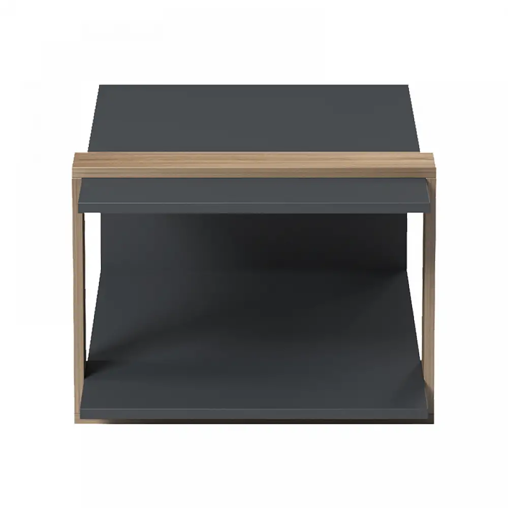 Τραπέζι σαλονιού Masasi pakoworld ανθρακί - sonoma 80x50x35εκ