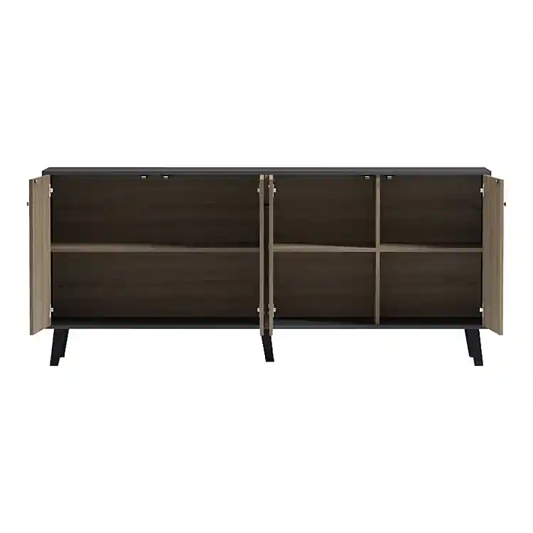 Μπουφές Tuscany pakoworld sonoma-ανθρακί 180x40x78.6εκ