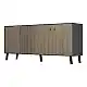 Μπουφές Tuscany pakoworld sonoma-ανθρακί 180x40x78.6εκ