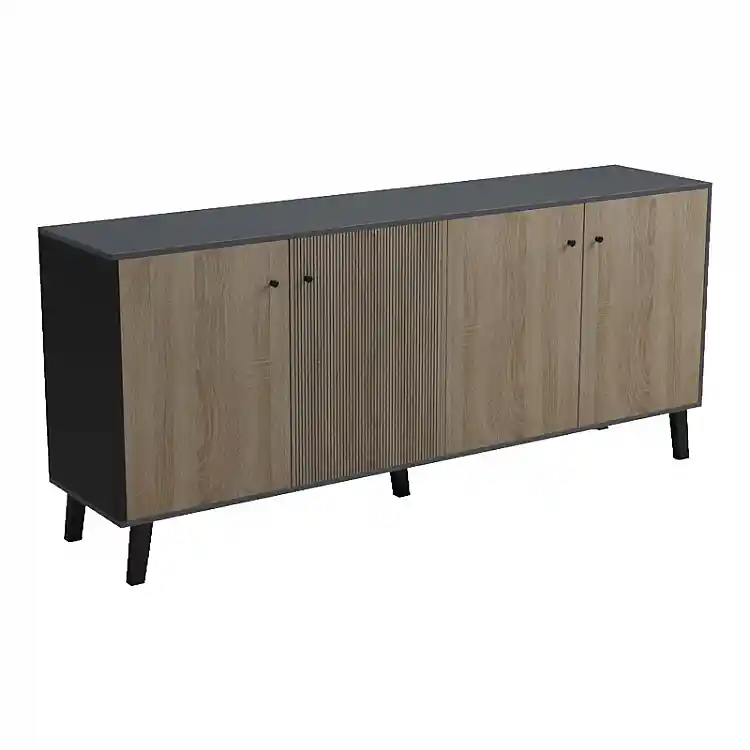 Μπουφές Tuscany pakoworld sonoma-ανθρακί 180x40x78.6εκ
