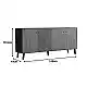 Μπουφές Tuscany pakoworld sonoma-ανθρακί 180x40x78.6εκ