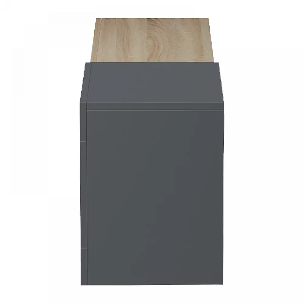 Έπιπλο τηλεόρασης επιτοίχιο Flato pakoworld sonoma-ανθρακί 150x29.5x38.5εκ