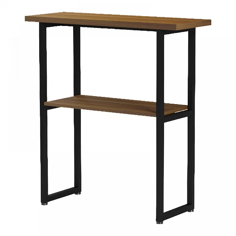 Κονσόλα Solain pakoworld καρυδί-μαύρο μέταλλο 79x29x85εκ