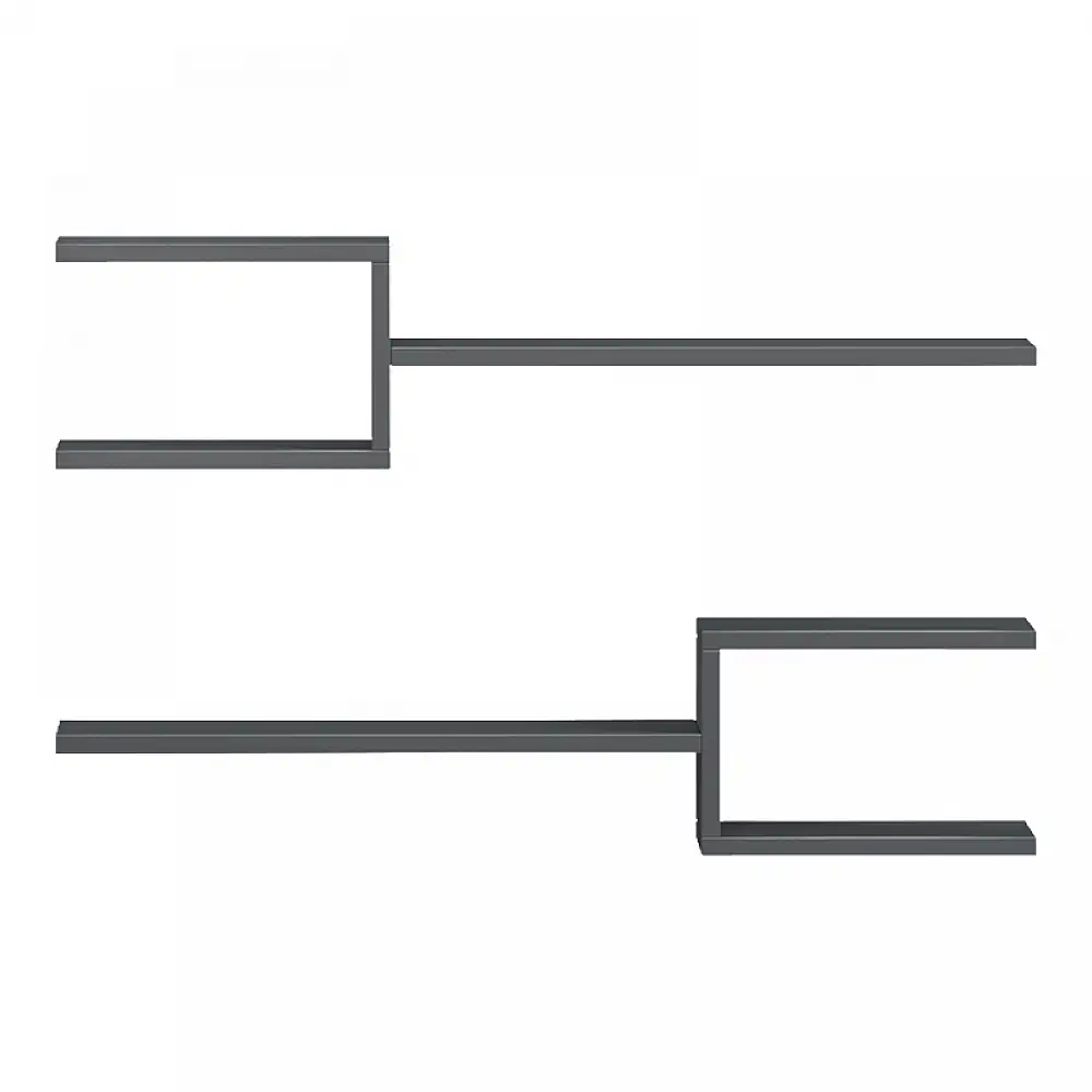 Ραφιέρα τοίχου Galler pakoworld ανθρακί 79x19.5x18εκ