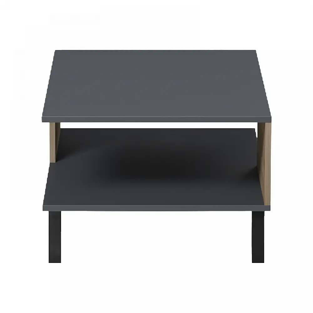 Τραπεζάκι σαλονιού Tuscany pakoworld sonoma-ανθρακί 83x54x34εκ