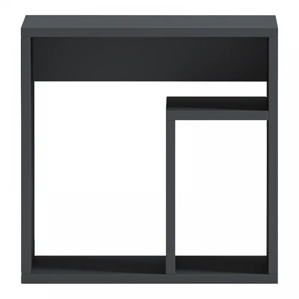 Βοηθητικό τραπέζι Doublo pakoworld ανθρακί 40x35x40εκ