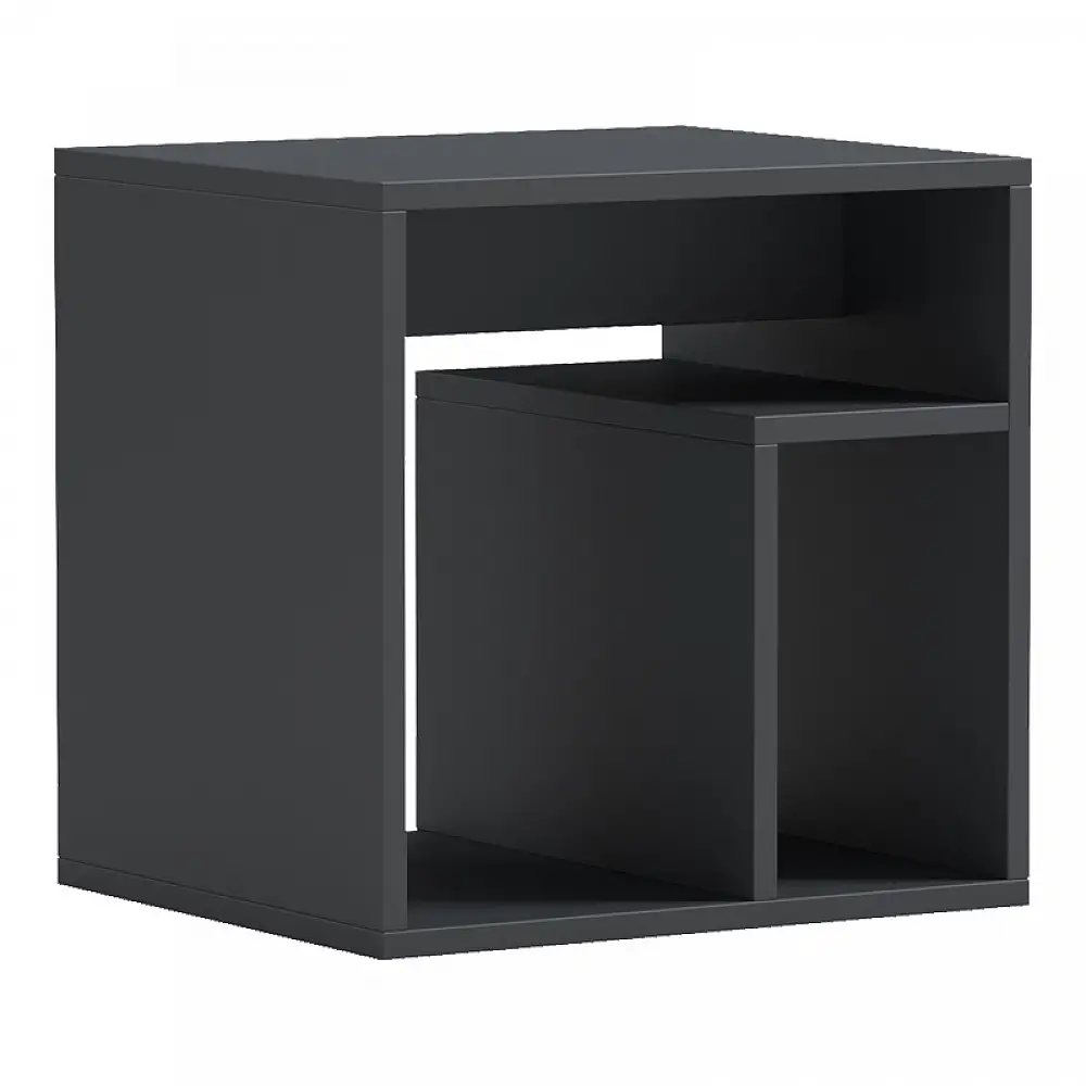 Βοηθητικό τραπέζι Doublo pakoworld ανθρακί 40x35x40εκ