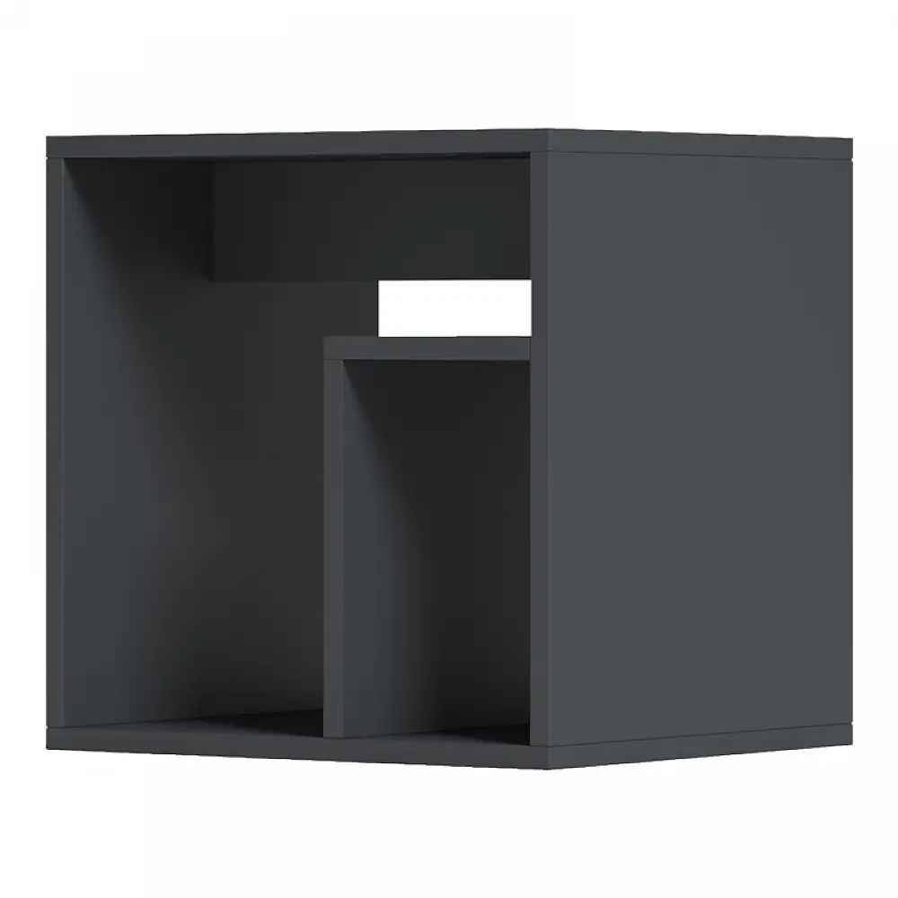 Βοηθητικό τραπέζι Doublo pakoworld ανθρακί 40x35x40εκ