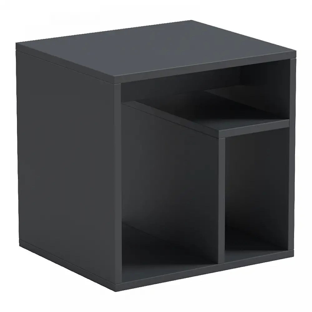 Βοηθητικό τραπέζι Doublo pakoworld ανθρακί 40x35x40εκ