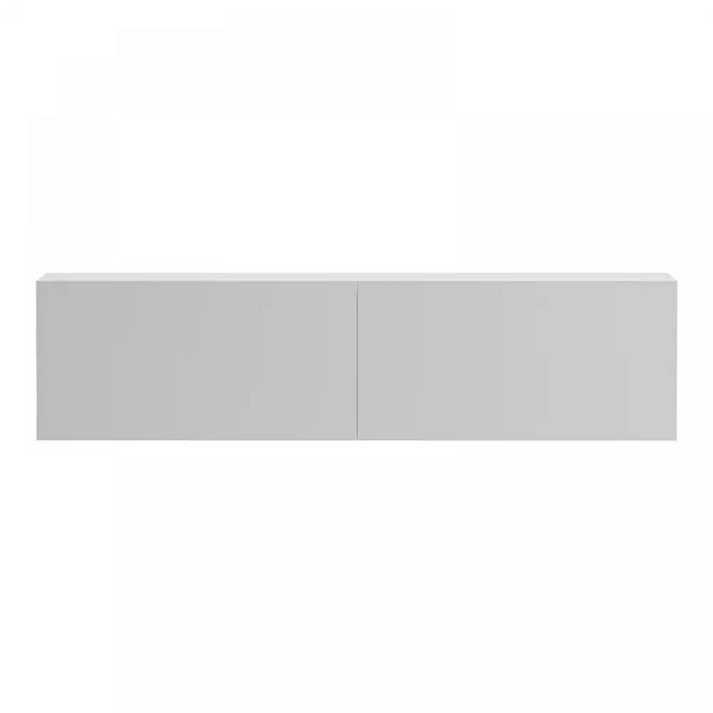 Έπιπλο τηλεόρασης επιτοίχιο με Led Rival pakoworld λευκό 120x35x30εκ