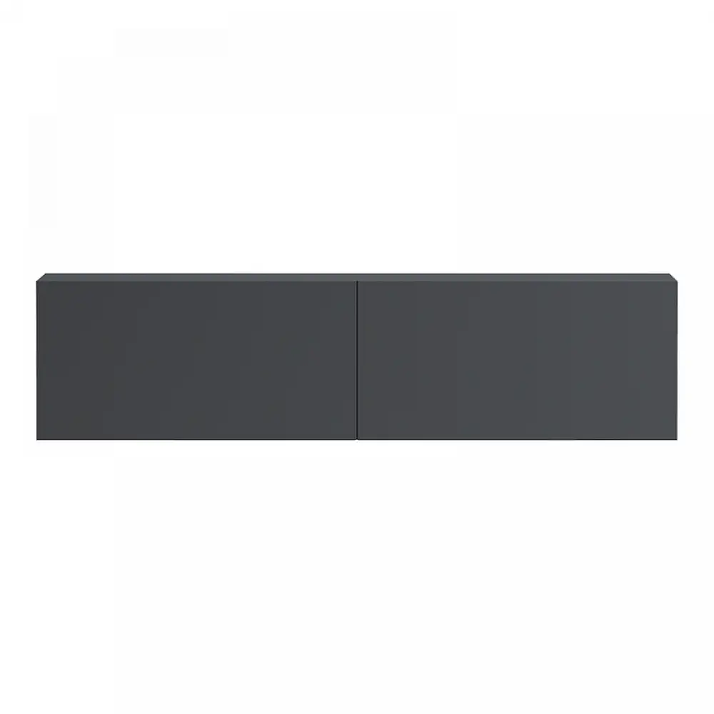 Έπιπλο τηλεόρασης επιτοίχιο με Led Rival pakoworld ανθρακί 120x35x30εκ