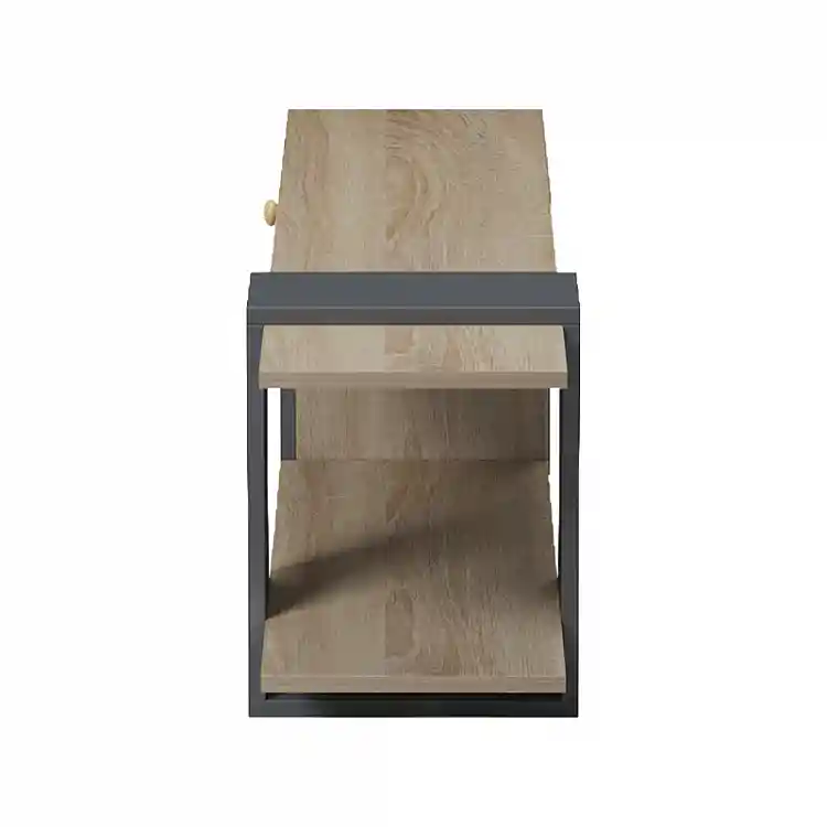 Έπιπλο τηλεόρασης Standi pakoworld σε sonoma-ανθρακί 120x25x36.8εκ