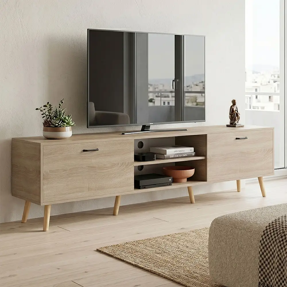 Έπιπλο τηλεόρασης Gorna pakoworld sonoma 180x35x48.6εκ