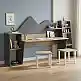 Παιδικό γραφείο με σκαμπο Dualto pakoworld sonoma-ανθρακί 180x30x93.6εκ