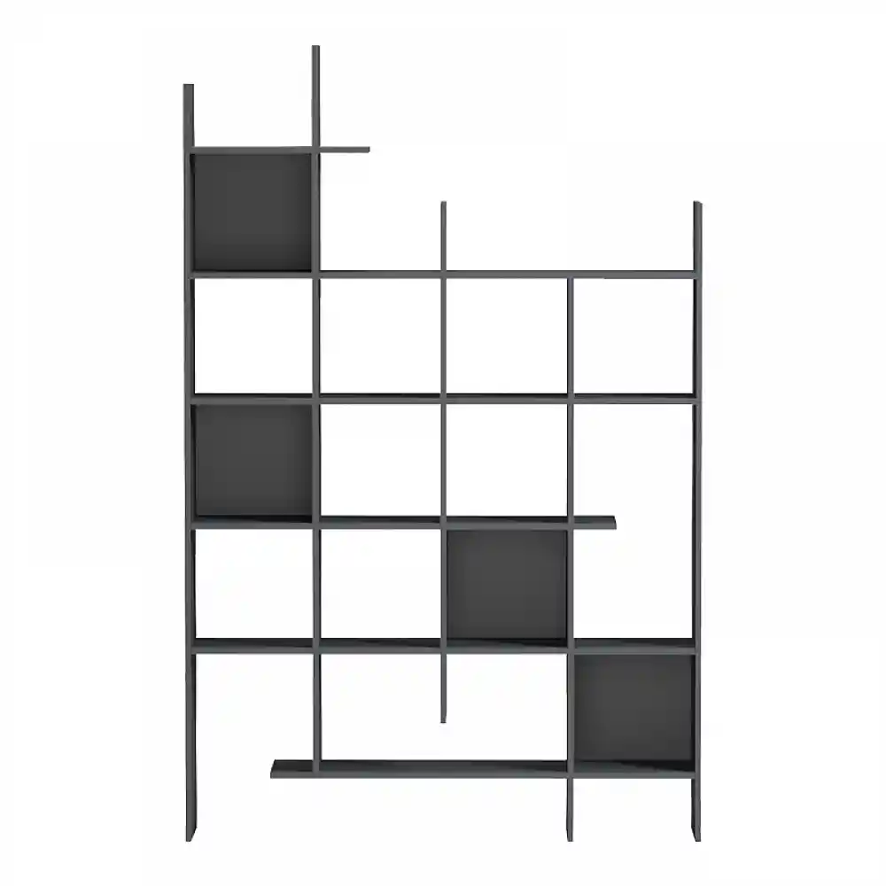 Βιβλιοθήκη Manco pakoworld ανθρακί 122x25.5x188εκ