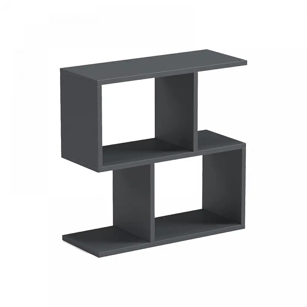 Βοηθητικό τραπέζι-βιβλιοθήκη Wesmol pakoworld ανθρακί 50x20x50εκ