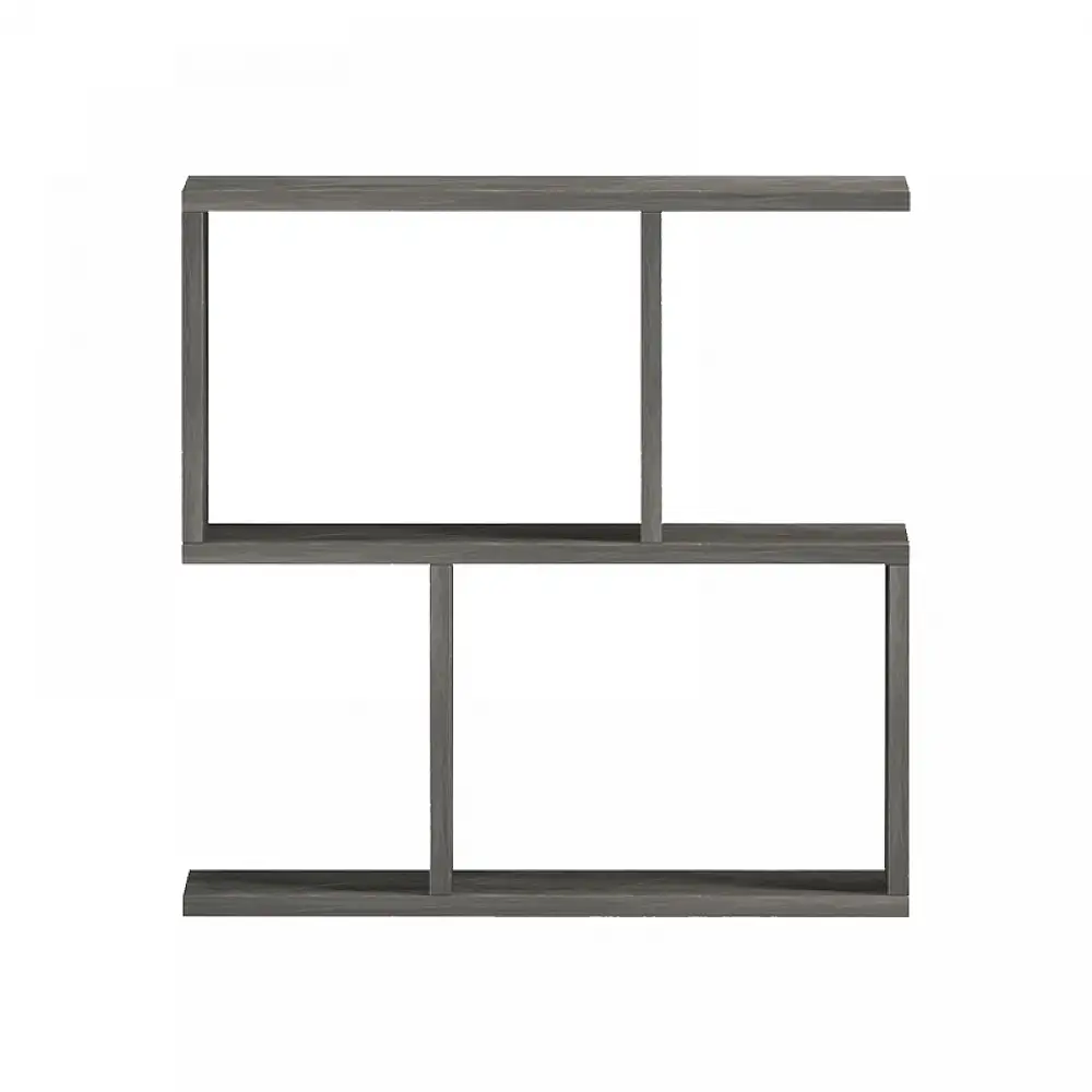 Βοηθητικό τραπέζι-βιβλιοθήκη Wesmol pakoworld ανθρακί όψη μαρμάρου 50x20x50εκ