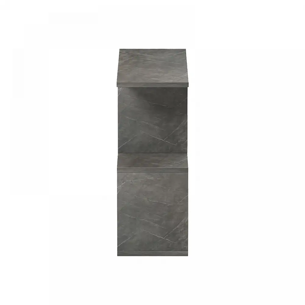 Βοηθητικό τραπέζι-βιβλιοθήκη Wesmol pakoworld ανθρακί όψη μαρμάρου 50x20x50εκ