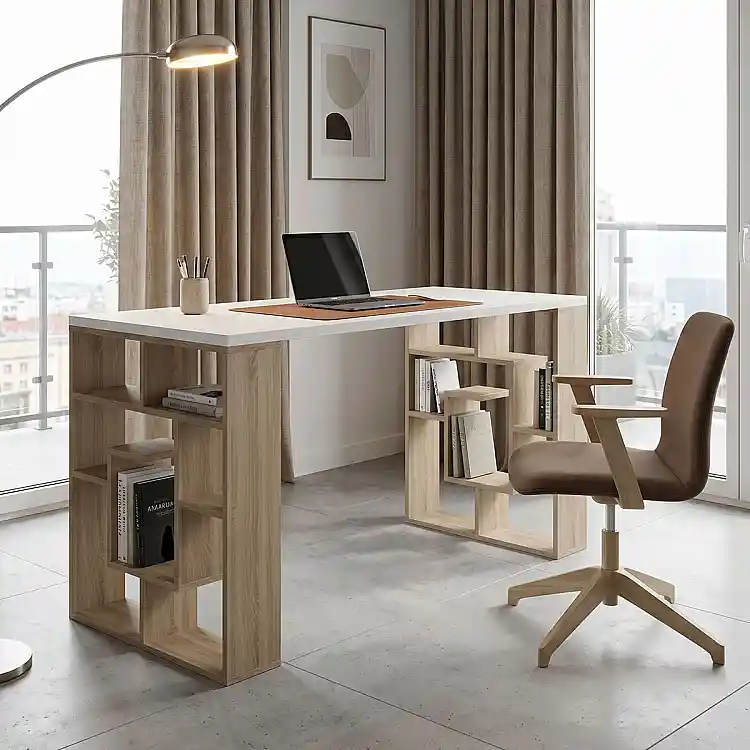 Γραφείο εργασίας Lovet pakoworld sonoma-λευκό 140x60x72εκ