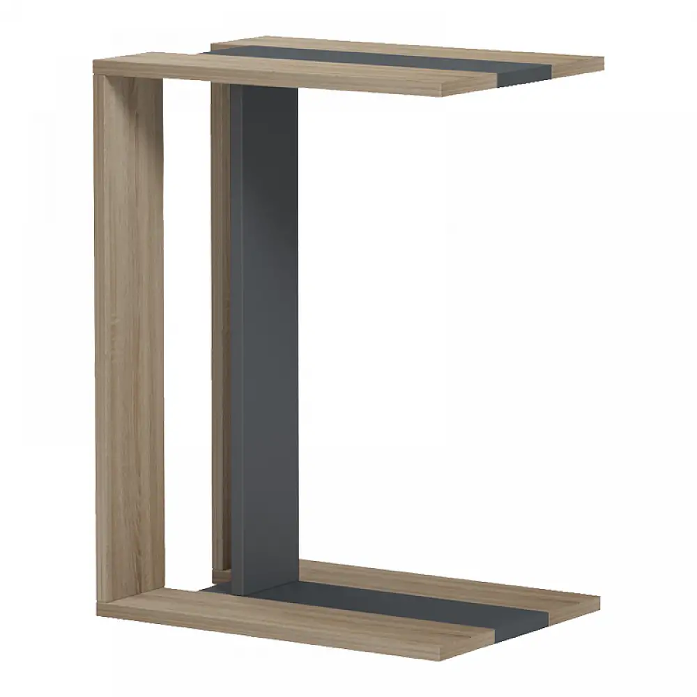 Βοηθητικό τραπέζι Muju pakoworld sonoma- ανθρακί  30x40x55εκ