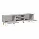Έπιπλο τηλεόρασης Gorna pakoworld μπεζ εφέ μαρμάρου 180x35x48.6εκ