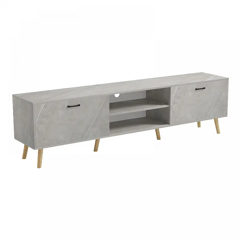 Έπιπλο τηλεόρασης Gorna pakoworld μπεζ εφέ μαρμάρου 180x35x48.6εκ