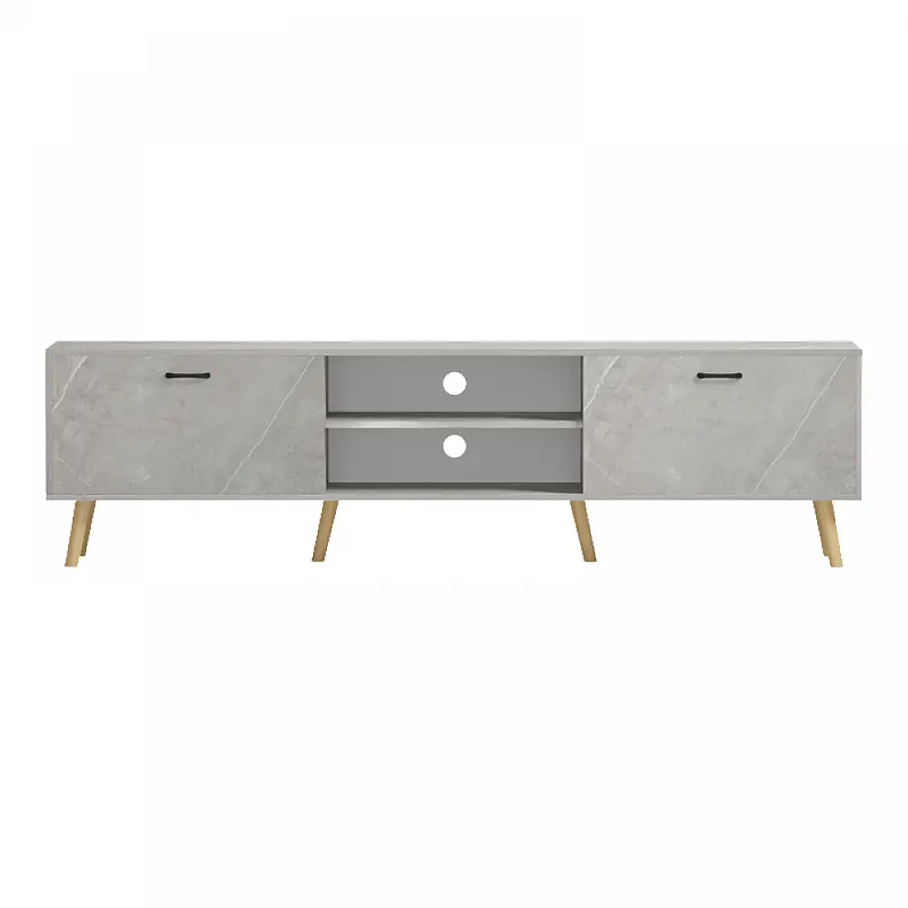Έπιπλο τηλεόρασης Gorna pakoworld μπεζ εφέ μαρμάρου 180x35x48.6εκ