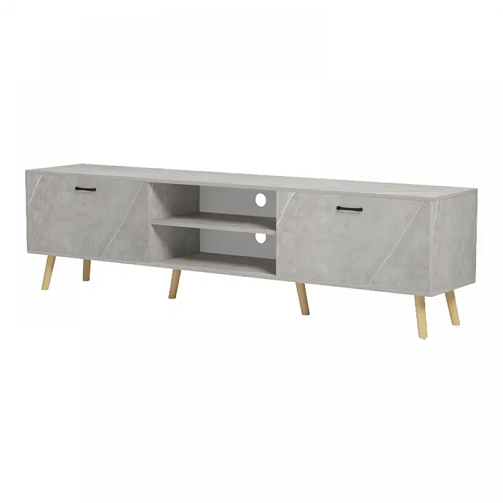 Έπιπλο τηλεόρασης Gorna pakoworld μπεζ εφέ μαρμάρου 180x35x48.6εκ