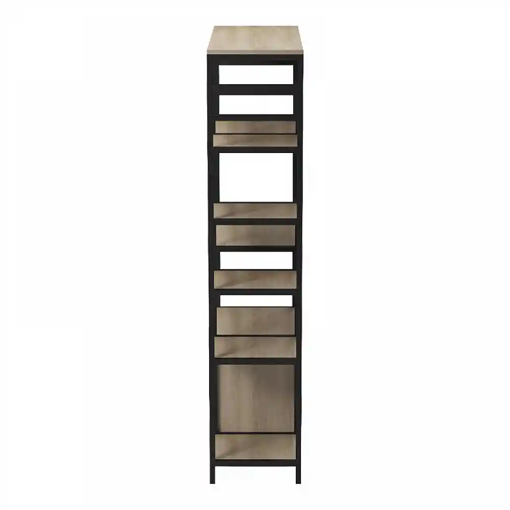 Επιδαπέδια ραφιέρα Ranea pakoworld sonoma-μαύρο 85x32x150εκ