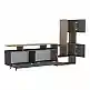 Σύνθετο σαλονιού Defry pakoworld sonoma-ανθρακί 177.5x31.5x110εκ
