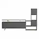 Σύνθετο σαλονιού Defry pakoworld sonoma-ανθρακί 177.5x31.5x110εκ