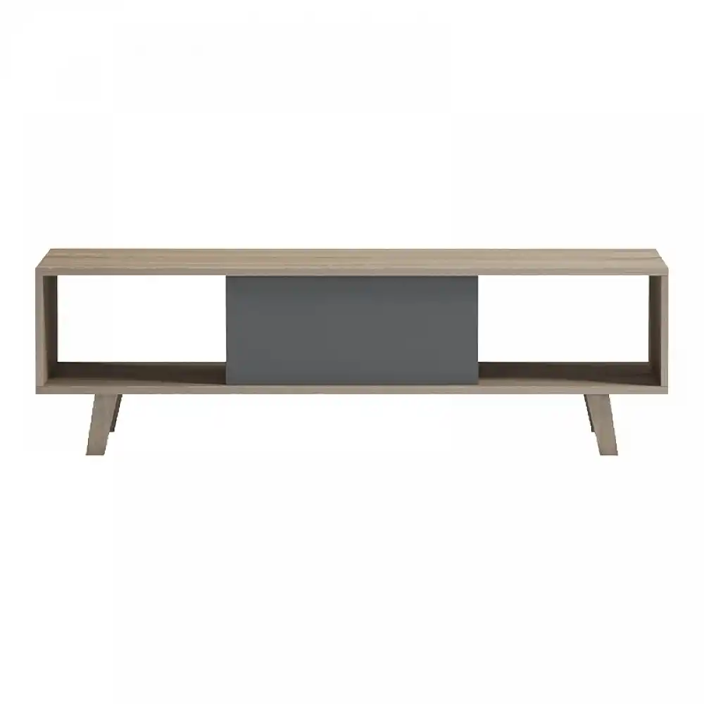 Τραπέζι σαλονιού Elonza pakoworld sonoma-ανθρακί 120x60x36εκ