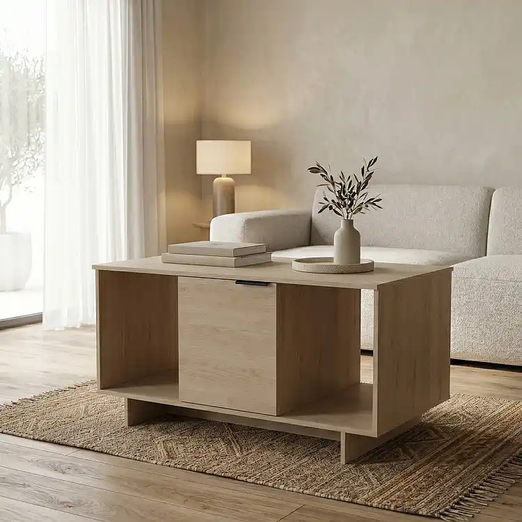 Τραπέζι σαλονιού Nalinda pakoworld sonoma 100x55x55εκ