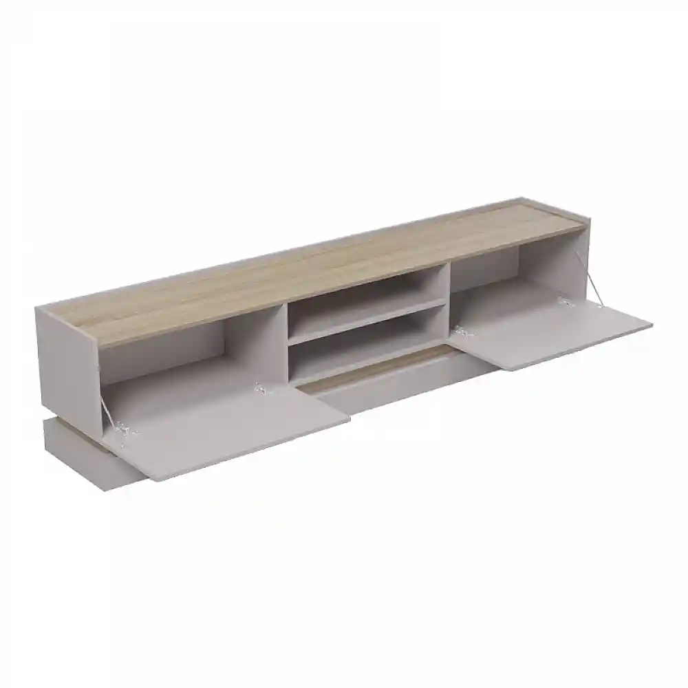 Έπιπλο τηλεόρασης Wendo pakoworld taupe-sonoma 200x37x47εκ