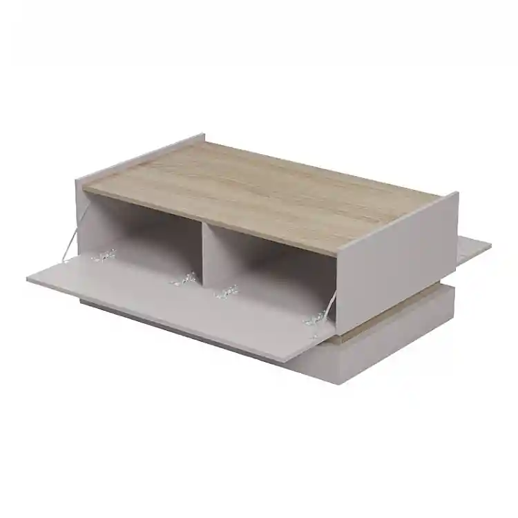 Τραπέζι σαλονιού Wendo pakoworld taupe-sonoma 97x60x40εκ