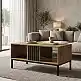 Τραπέζι σαλονιού Delanka pakoworld oak-μαύρο 92x50x46εκ