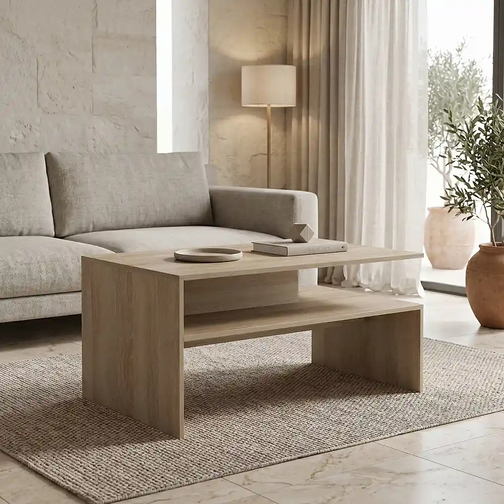 Τραπέζι σαλονιού Coffa pakoworld sonoma 90x60x45εκ