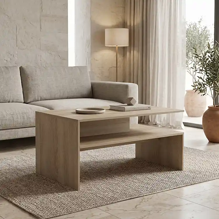 Τραπέζι σαλονιού Coffa pakoworld sonoma 90x60x45εκ