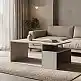 Τραπέζι σαλονιού Wendo pakoworld γκρι-sonoma 91x37x50εκ