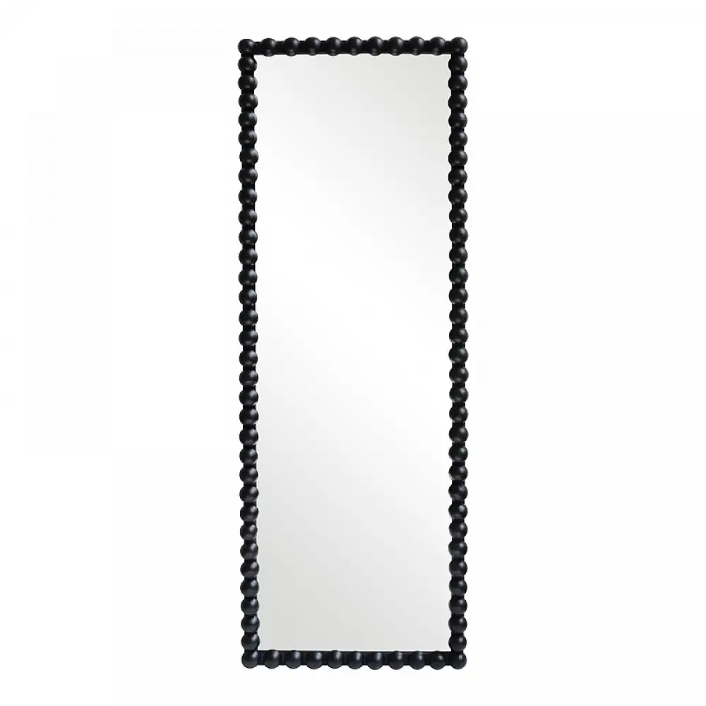 Καθρέπτης Ledalo pakoworld ξύλο σε μαύρη απόχρωση 45x4.5x130εκ