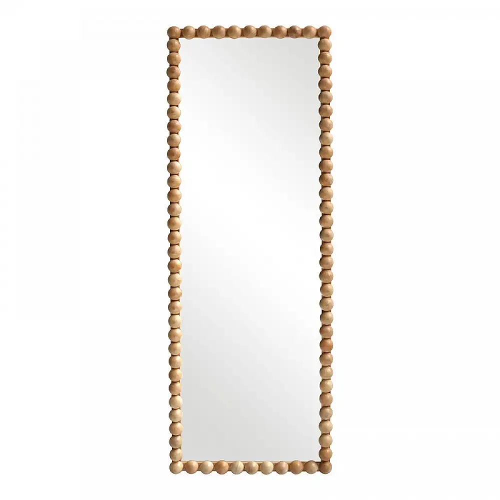 Καθρέπτης Ledalo pakoworld ξύλο σε φυσική απόχρωση 45x4.5x130εκ