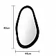 Καθρέπτης οβάλ Baloa pakoworld mdf σε μαύρη απόχρωση 44x4x80εκ
